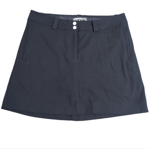 Nike Golf Skirt Skort Black Dri Fit White Buttons Women's size 10